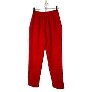 Liz Claiborne Women’s Red Wool Blend High-Rise Carrot Leg Pants Size Medium